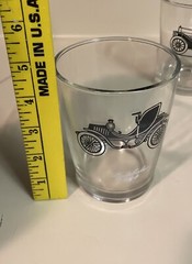 Classic Antique Car Set of 4 Glass Tumblers 1904-14 Buick, Studebaker, Ltutz(2)