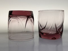 Libbey Imperial Plum 8 Cooler 6 Old Fashioned Glasses Set Pink Bar Tumblers