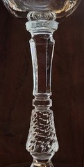 SET of 12 Vintage 20th C Etched 6x Wine & 6x Cocktail CRYSTAL Goblet GLASSES