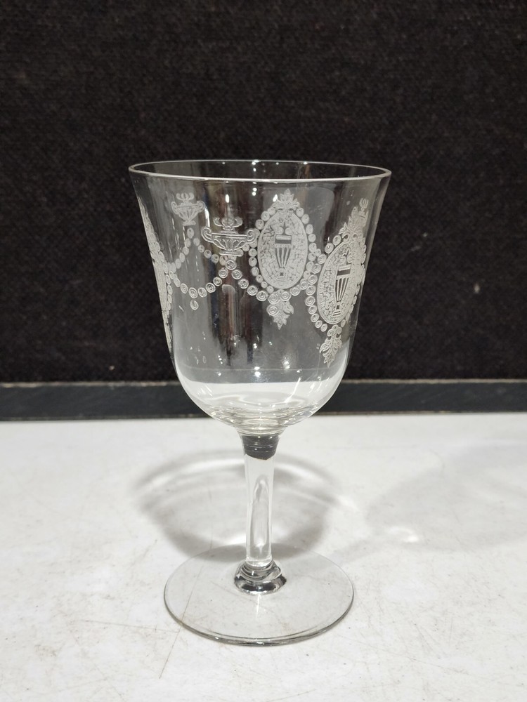 (1) MORGANTOWN CRYSTAL ADAM ETCH 730 STEM WATER GOBLET 6 1/8″ REPLACEMENT