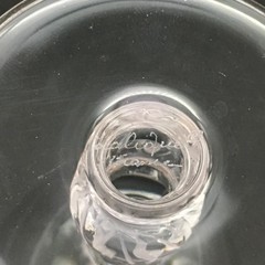 SET OF 2 LALIQUE ST HUBERT CRYSTAL BOURDEAUX WINE GLASSES CR2288