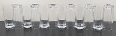 12 Dansk Oval Facette HIghball Set Vintage Clear Paneled Tumbler Bar Finland Lot