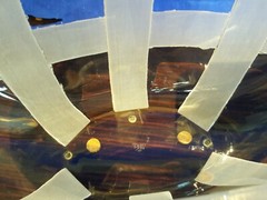 Set 2 Murano Tondo Doni thick clear Crystal etched art Glass Vases Retail $1500