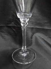 Towle Cornet, Clear w/ Cut Stem: Water or Wine Goblet (s), 8 5/8″ Tall