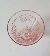 Anchor Hocking Glass MAYFAIR Open Rose Pink 5-1/4″ Footed Water Tumbler