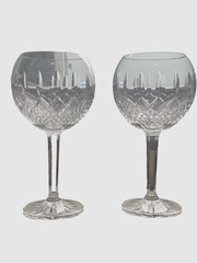 Waterford Crystal BALLYBAY overside 2 Balloon Goblet 1 Cattlesmaine wine Glasses