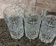 CRYSTAL D’ADRIANA~ Set (4) Quality Crystal 8 oz. TUMBLER/HIGHBALL GLASSES (Luna)