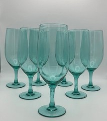 Luminarc France Crystal Iced Tea Glass Teal Green (Set of 7)