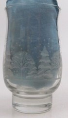 Arby’s Winter Scene  Glass  Tumbler  Holiday Winter Trees Birds Snow
