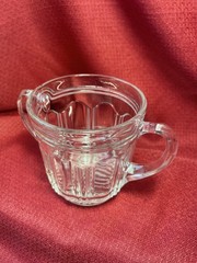 Vintage Anchor Hocking Colonial Double Handled Clear Glass Open Sugar Bowl