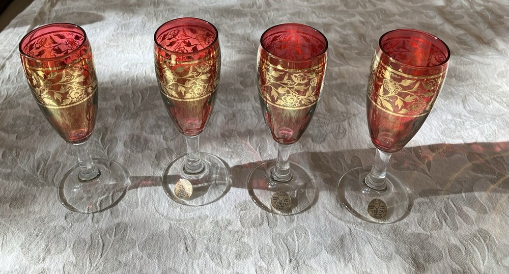 Vintage Timon Collezione Cordial Glasses from Italy Set of 4 1960’s