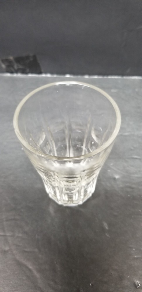 VTG HAWKES CLEAR THUMBPRINT PANELED JUICE GLASS