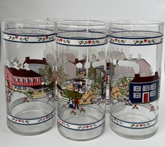 Vintage Warren Kimball American Folk Art Tumblers Glasses 32 Oz Set Of 5 Mint