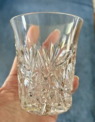 Vintage Set of 4 Hand Cut Lead Crystal Double Old Fashioned Whiskey Rocks