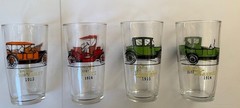 Antique Classic American Cars Tumbler Glasses Set Of 4 Hazel Atlas Vintage