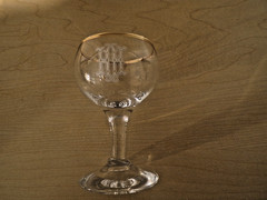 Vtg Danish Scandanavian Gold Rimmed Holmegaard Glassworks Stemware