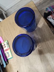 10 Panel Anchor Hocking Essex Cobalt Blue Rocks Glasses SET OF 2 – Vintage 10oz