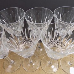 9 Mikasa Crystal Grimaldi Wine Glasses Goblets
