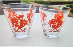 Hazel Atlas Rooster Glasses (2)