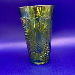 vintage Indiana Glass Company Iridescent «Harvest Grape» tumbler «Harvest Blue»