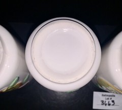 5 Ceramic Embossed Painted FRUIT Juice Cups Vintage Japan