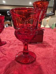 Exquisite Fostoria Ruby Red 6.5” Vintage Argus Stemmed Goblets. Ex Condition