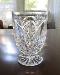 EAPG Bryce, Richards TULIP / TULIP & SAWTOOTH Footed Tumbler / Spooner 5″t 1854