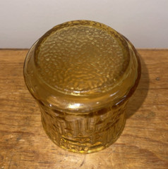 Libbey Artica Gold On the Rocks Textured Glass Tumbler MCM Retro