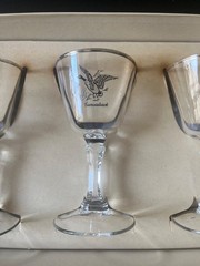 Vintage Federal Glass Sportsman Cocktail Set S-117 Game Birds 4 Glasses & Box MC