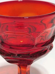 Set Of 2 Fostoria Argus Ruby Red Stemmed HFM Wine Glasses 4 7/8″ Vintage