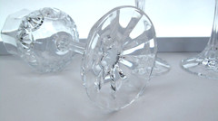 Cristal De Flandre Fascination Water Goblets 24% Lead Crystal Set of 4 Vintage