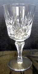 11 Piece Crystal Stemware Criss Cross Design Faceted Stems