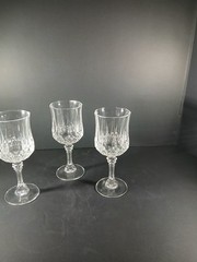 Cristal D’ Arques – Durand 7.5” ‘Longchamp’ Lead Crystal Water Goblet, Set of 3