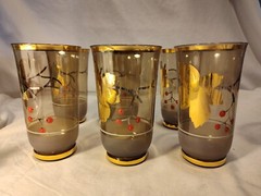 MCM Drinking Glasses Holly Set Of 6 Highball