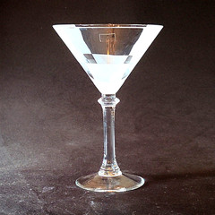NAUTICA FROST BLOCK MARTINI GLASSES, Frosted Lead Crystal, 10 oz, GERMANY, 2PCS