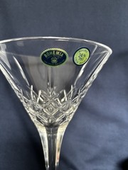 Vintage Bohemia Crystal Martini Glasses – Set Of 2 – Made In Czech Republic