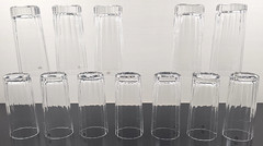 12 Dansk Oval Facette HIghball Set Vintage Clear Paneled Tumbler Bar Finland Lot
