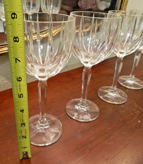STUNNING SET OF 4 WATERFORD MARQUIS CRYSTAL OMEGA WATER/WINE 8 1/2″ GOBLETS