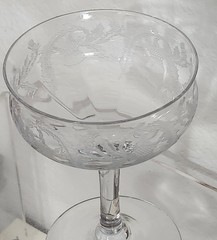 THISTLE Sherbet/Champagne 4.75″ Antique Etched Crystal – Central Glass Works