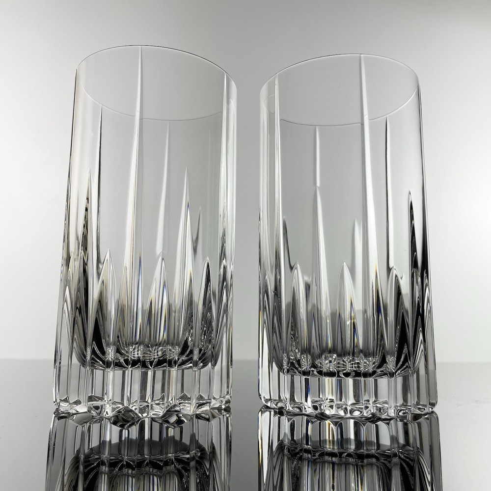 Pair of Mikasa Crystal Arctic Lights Highball Glasses 5 1/4″