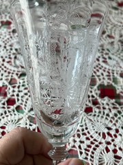 SET of (6) TIFFIN La Fleure Clear (Stem 15024) 8-1/4″ Water / Wine Goblet