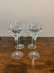 VTG SET(4) Crystal Fan & Criss Cross Pattern Glasses 7 3/8″H