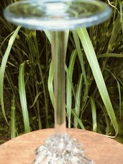 Art Wine Glass Ion Tamaian Romania Signed Hand Blown 10 3/8″