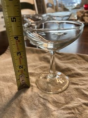 Vintage Coupe Glass Champagne Cocktail Saucers Set of 6 Glasses Clear