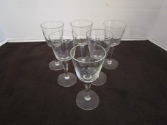 Vintage Tiffin Glass Stem 6-cordial Goblets 6-Point Starburst Tiffin 5″ T 1960s