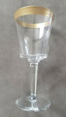 Rare Vintage Tiffin Gold Encrusted Rim Wine Glass. 1930´s-1940´s