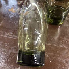 Vintage Set Of 4 Libbey Perception Olive Green Glass Tumblers