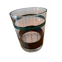 Two Green Striped Rock /Old Fashioned Glasses
