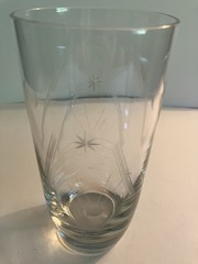 Vintage Atomic Style Starburst Sunburst Highball Glasses SET OF 5 Etched 14 Oz