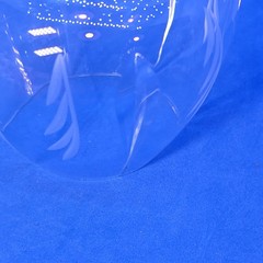 Crystal Brandy Snifter 6 Panel Vertical Cuts In Bowl W/ Etched Leaf Pattern. EC